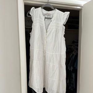 Never been worn adorable Loft white dress! Size XL
